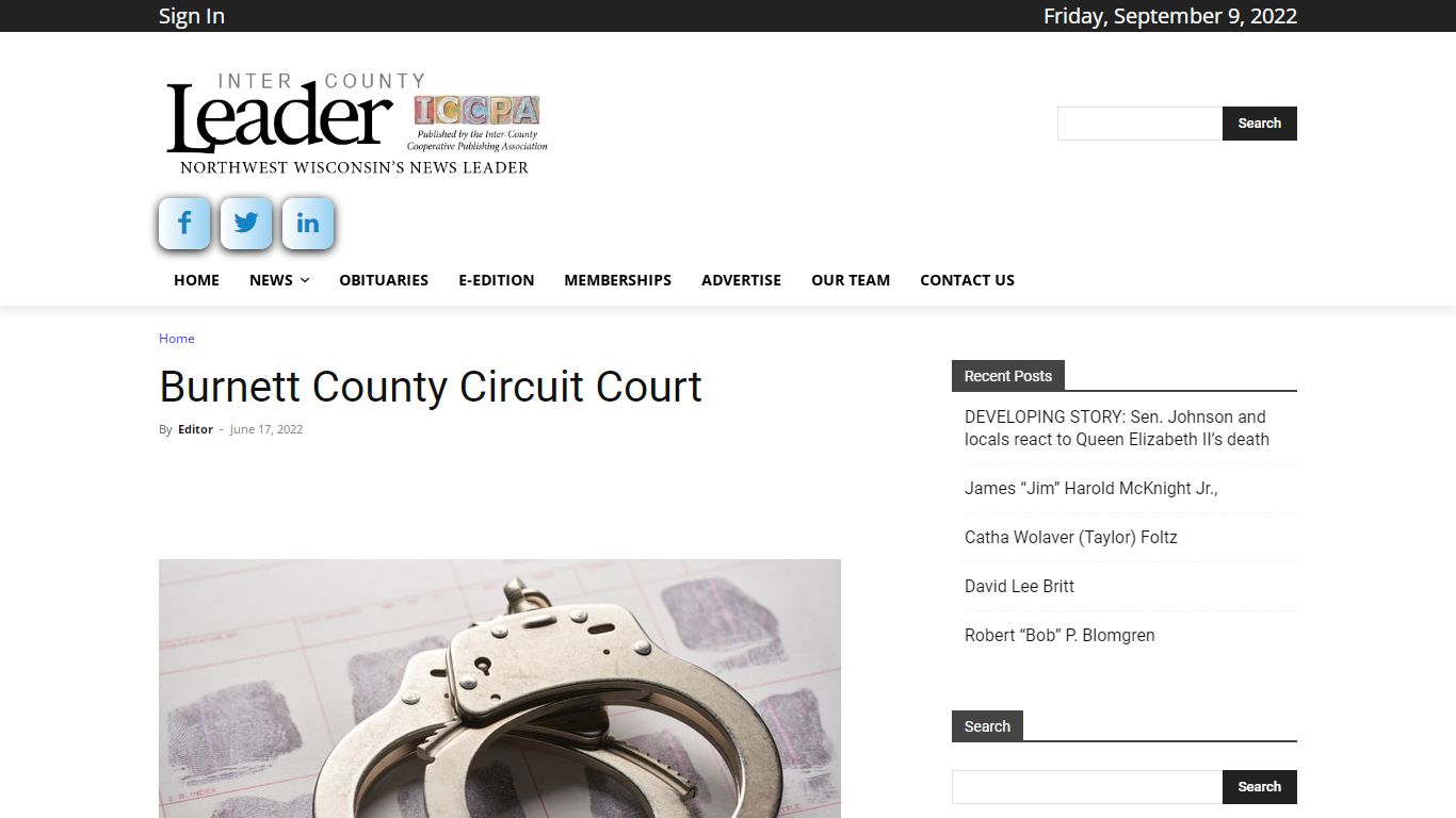 Burnett County Circuit Court | Inter-County Leader