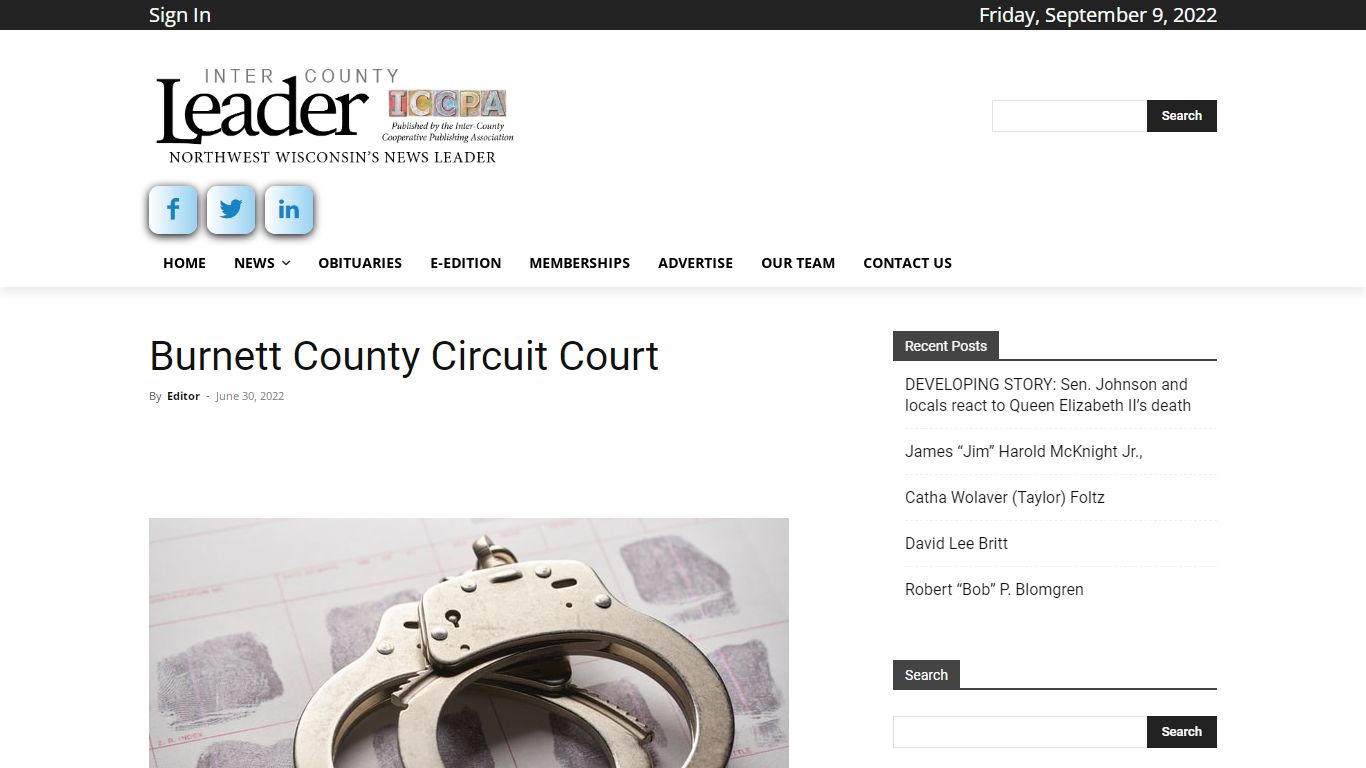 Burnett County Circuit Court | Inter-County Leader